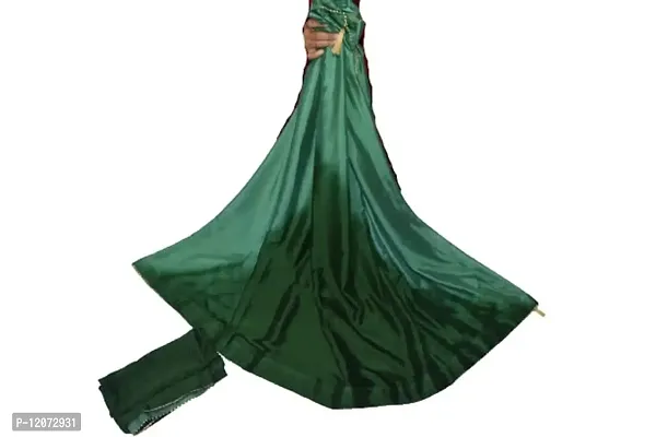 Self Design V Pattern Dyed Fashionable Saree For Women With Unstiched Blouse (Green)-thumb0