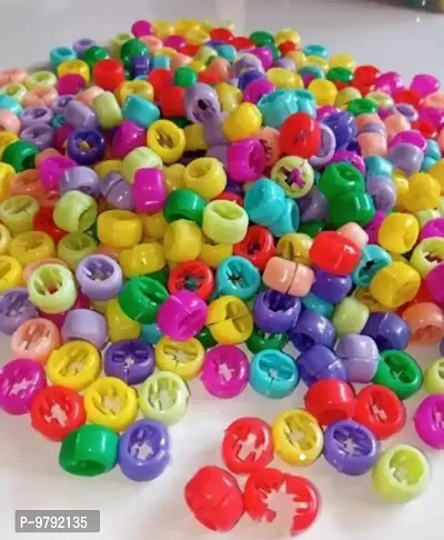 Pack Of 50 Girls Hair Beads Hair for Kids  Girls Women Hair Tie 50 pcs (Multicolour)-thumb0