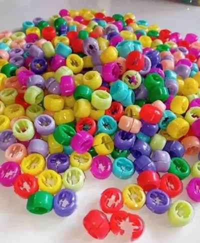 Pack Of 50 Girls Hair Beads Hair for Kids Girls Women Hair Tie 50 pcs (Multicolour)