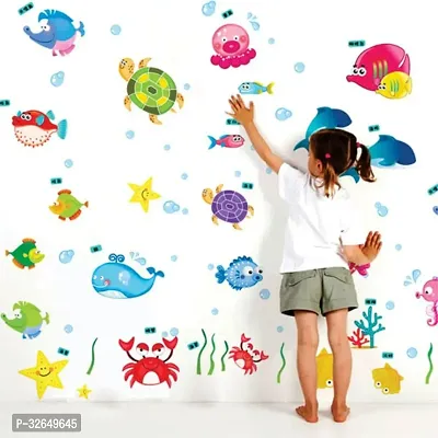 Wall Stickers Underwater Creatures Baby Room (Multi-Colour)-thumb0