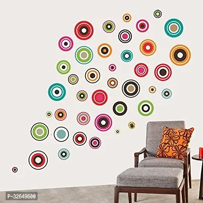 Polka Motifs Wall Sticker (Pvc Vinyl, 60 Cm X 90 Cm, Black)-thumb0