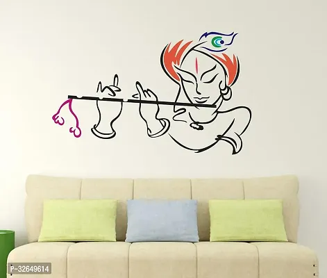 Lord Krishna Vinyl Wall Sticker (49 Cm X 4 Cm X 4 Cm,-thumb0