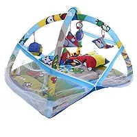 HAPHAE Baby Bedding Set/Mosquito Net/Play Gym with Hanging Toys/Activity Play Centre (Blue, 0-12 Months)-thumb4