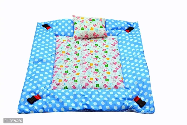 MOMY MOM Baby Bedding Sets with Mosquito Net | Newborn Infants Play Gym Set | Children Playing Gym | Machardani Sleeping Bed for New Born Babies; Polycoton, 0-12 Months, 60x60x50 cm- (Polka Purple)-thumb5