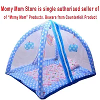 MOMY MOM Baby Bedding Sets with Mosquito Net | Newborn Infants Play Gym Set | Children Playing Gym | Machardani Sleeping Bed for New Born Babies; Polycoton, 0-12 Months, 60x60x50 cm- (Polka Purple)-thumb1