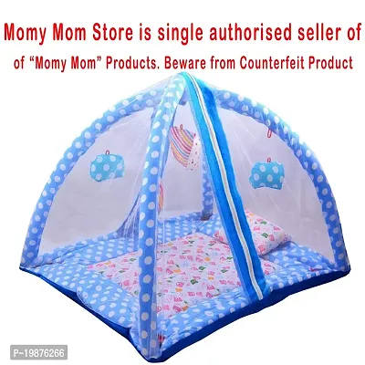 MOMY MOM Baby Bedding Sets with Mosquito Net | Newborn Infants Play Gym Set | Children Playing Gym | Machardani Sleeping Bed for New Born Babies; Polycoton, 0-12 Months, 60x60x50 cm- (Polka Purple)-thumb2