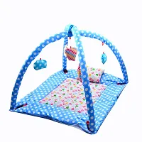 MOMY MOM Baby Bedding Sets with Mosquito Net | Newborn Infants Play Gym Set | Children Playing Gym | Machardani Sleeping Bed for New Born Babies; Polycoton, 0-12 Months, 60x60x50 cm- (Polka Purple)-thumb2
