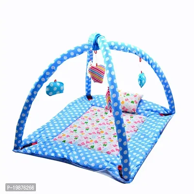 MOMY MOM Baby Bedding Sets with Mosquito Net | Newborn Infants Play Gym Set | Children Playing Gym | Machardani Sleeping Bed for New Born Babies; Polycoton, 0-12 Months, 60x60x50 cm- (Polka Purple)-thumb3