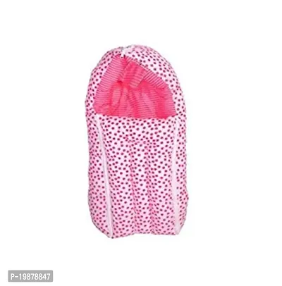 Moms Angel Fashionable Baby Mattress with Mosquito Net  Sleeping Bag Combo 0-6 Months (0-6 Months, Pink)-thumb3