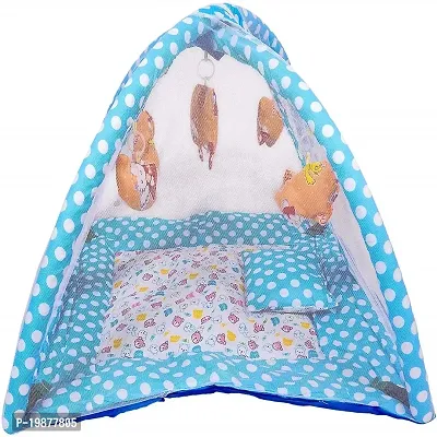 Moms Angel Infant Baby Mosquito Net, Machhardaani (Suitable for 0-1 Years, Blue Net)-thumb2