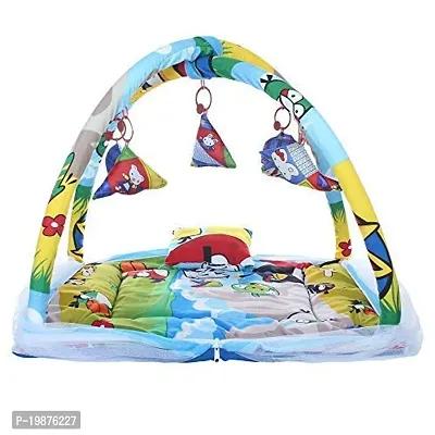 HAPHAE Baby Bedding Set/Mosquito Net/Play Gym with Hanging Toys/Activity Play Centre (Blue, 0-12 Months)-thumb4