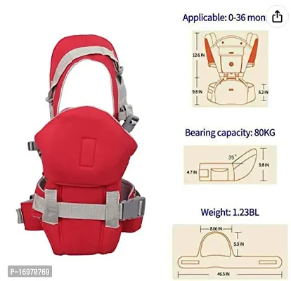 Baby Carrier Bag for 0 Months-15 Months Baby - Lightweight, Ergonomic, 3 in 1 Front, Back  Head Support Kangaroo Bag, Max Weight Up to 15kg, with Adjustable Buckle Strap-thumb0
