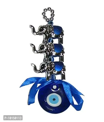 MTV Feng Shui Evil Eye with Three Elephants Hanging