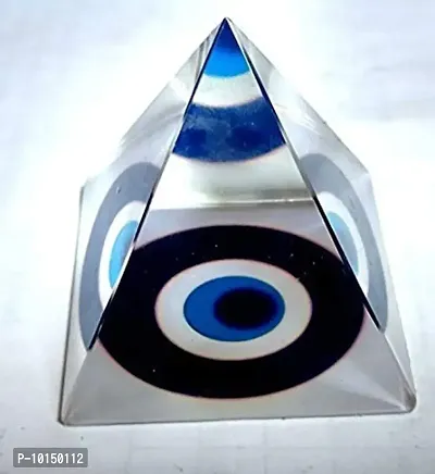 JSK Collection Feng Shui Evil Eye Crystal Pyramid for Positive Energy and Vastu Correction