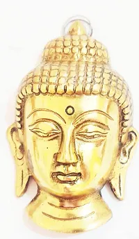 M N Resin Vastu Fengshui Collection Head Figurine Idol, Lord Buddha's Face Statue Showpiece (Standard)-thumb1