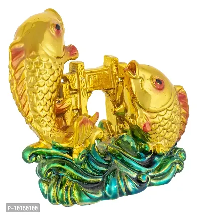 Odishabazaar Vastu Feng Shui Fish for Good Luck and Prosperity or Double Fish-thumb2