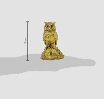 Generic Feng Shui Owl for Money and Wisdom Showpiece - 10 cm by Make in India, Full (Pro_Pooja_MININ_04), Resin, Golden, 1 Piece-thumb3