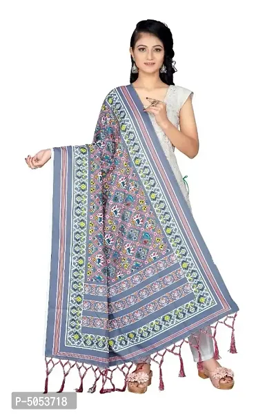 Designer Rayon with Hand Made Tassels Dupatta  for Women-thumb0
