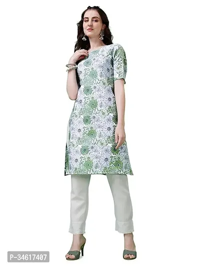 Stylish White Rayon Kurta For Women-thumb0