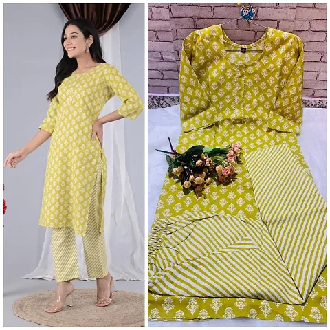 Trendy Rayon Kurta Bottom Set For Women