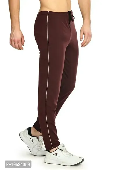 SIKANDER? - Cotton Hosiery Lower for Men with Zip Pockets/Stretchable Trackpant for Workout and Casual Wear - Burgundy Color/L Size-thumb4