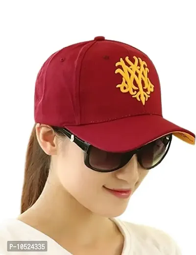 BRATS N BEAUTY? - Embroidred (Wolf.M Style) Baseball Hats/Cap for Travel or Beach Trip for Women | Ladies | Girls - Red Color