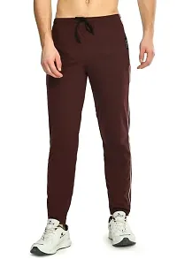 SIKANDER? - Cotton Hosiery Lower for Men with Zip Pockets/Stretchable Trackpant for Workout and Casual Wear - Burgundy Color/L Size-thumb1