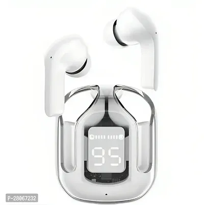 Latest Transparent Ultra -pods Earbuds 8D Stereo Audio, 15 Hours Playtime With Carry Case Bluetooth