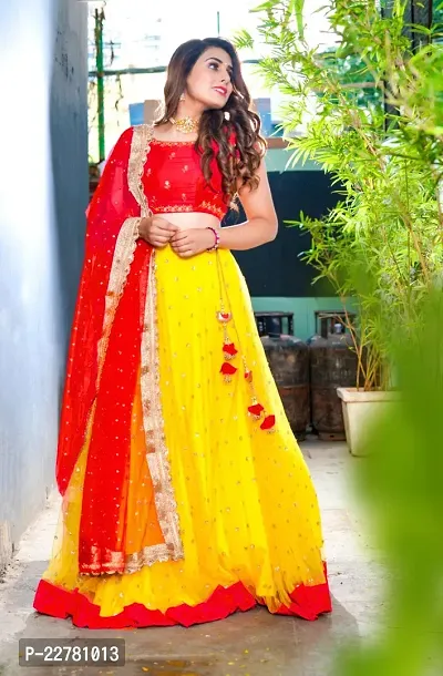 Elegant  Net  Dress Material with Dupatta For Women