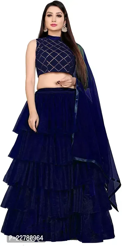 Elegant  Net  Dress Material with Dupatta For Women