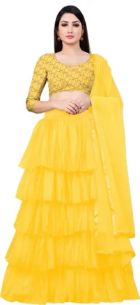 Elegant Net Dress Material with Dupatta For Women