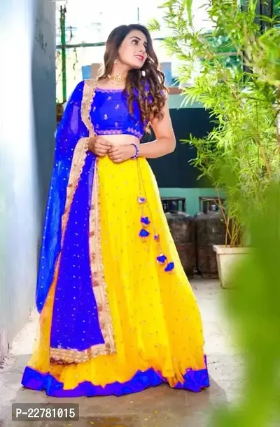 Elegant  Net  Dress Material with Dupatta For Women-thumb0