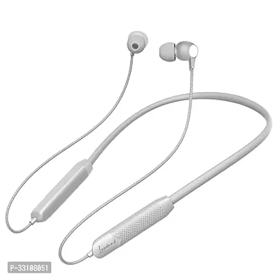 LM BH137 Wireless Bluetooth Neckband with Mic, Bass Sound, 10mm Driver, Bluetooth v5.1, Magnetic Earbuds, 36 Hrs Battery Life, Voice Assistant  Easy Access Controls - Silver-thumb0