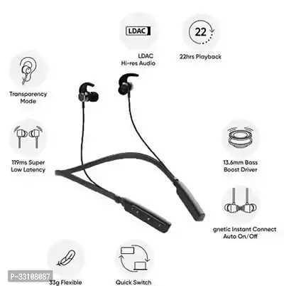 Stylish In-ear  Headphones in Black color in pack of one-thumb0