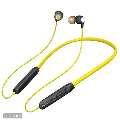 LM BH137 Wireless Bluetooth Neckband with Mic, Bass Sound, 10mm Driver, Bluetooth v5.1, Magnetic Earbuds, 36Hrs Battery Life, Voice Assistant  Easy Access Controls - Yellow