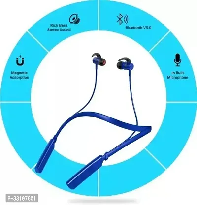 WeRock True Wireless B235 Blast Sound Quick Charge Bluetooth Neckband Super Sound W59 Bluetooth Headset (Blue, In the Ear)-thumb3