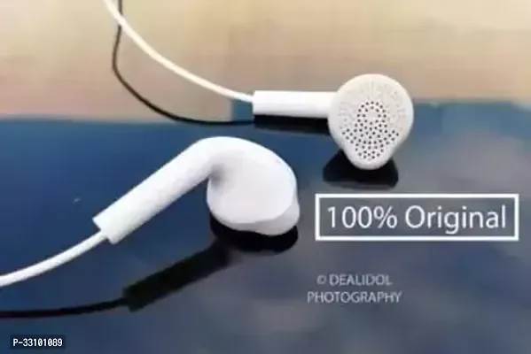 Stylish In-ear  Headphones in White color in pack of one-thumb0