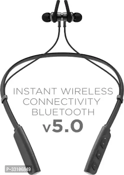 WeRock B235 Wireless Neckband with Mic Powerful Stereo Sound Quality BT Headset W30 Bluetooth Headset (Black, In the Ear)-thumb2