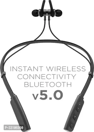 WeRock B235 Wireless Neckband with Mic Powerful Stereo Sound Quality BT Headset W15 Bluetooth Headset (Black, In the Ear)-thumb2