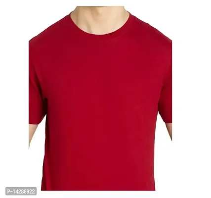 KAPASIYA Men's Round Neck T-Shirt | Plain Half Sleeve T-Shirt | Cotton T-Shirt-thumb3