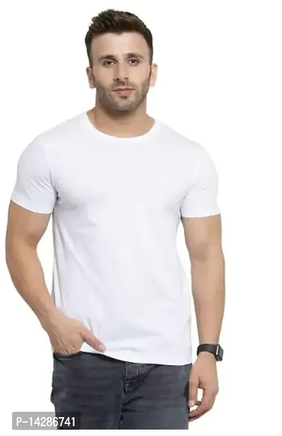 KAPASIYA Men's Round Neck T-Shirt | Plain Half Sleeve T-Shirt | Cotton T-Shirt-thumb0