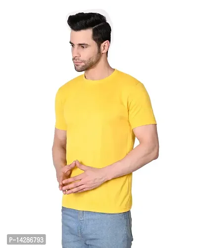 KAPASIYA Men's Round Neck T-Shirt | Plain Half Sleeve T-Shirt | Cotton T-Shirt-thumb2