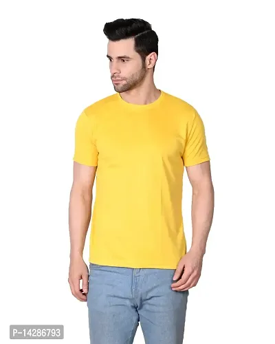 KAPASIYA Men's Round Neck T-Shirt | Plain Half Sleeve T-Shirt | Cotton T-Shirt-thumb0