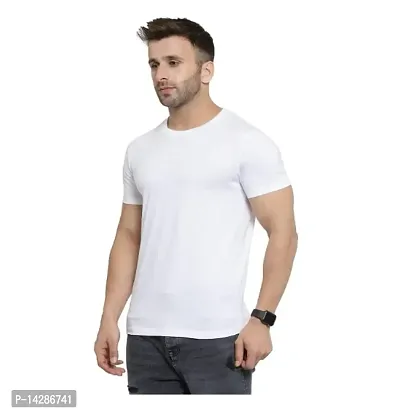 KAPASIYA Men's Round Neck T-Shirt | Plain Half Sleeve T-Shirt | Cotton T-Shirt-thumb3