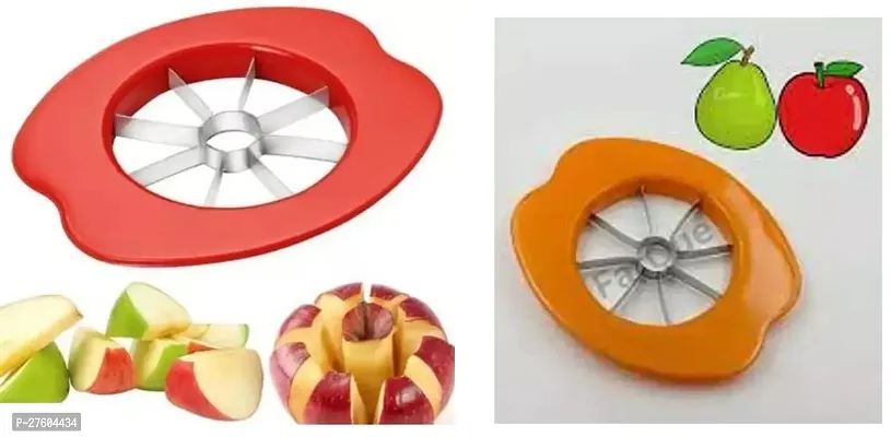 Durable Stainless Steel Multicoloured Apple Cutter Pack Of 2-thumb0