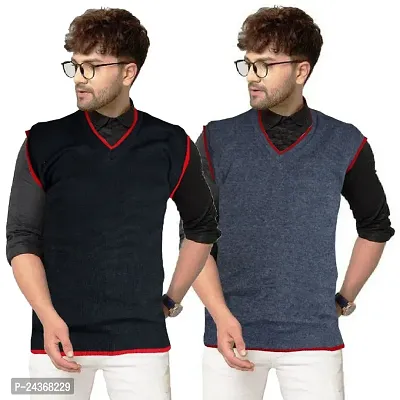 Elegant Mens Regular Fit Classy Men Wool Sweaters combo of 2-thumb0