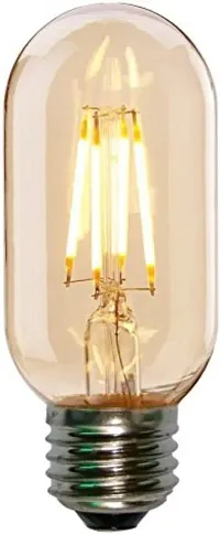 Prescent T45 Led Amber Bulb E27 Base Warm White Edison Filament Bulb for Vintage Effect, Pendants and Decoration (pack of 2)-thumb1