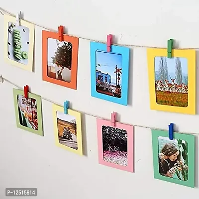 Prescent Mini Multifunction Wooden Clips for Photo hangings, Craft/Art Work, Home Decoration, Papers pins and Much More (Set of 20-Multicolor)-thumb2