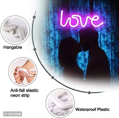 Prescent Love Neon LED Light Sign for Room, Table Decoration, Gifts, Night Light with 2 Modes USB and Battery Operated(Pink, USB/Battery Operated)-thumb4