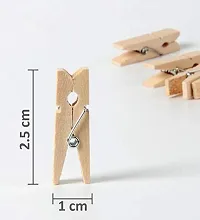 Prescent Mini Multifunction Wooden Clips for Photo hangings, Craft/Art Work, Home Decoration, Papers pins and Much More (Set of 20)-thumb4